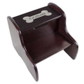 Personalized Espresso Two Step Stool - Wood Dog Bone