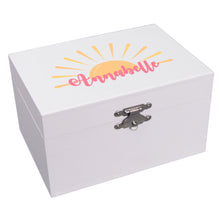 Personalized Ballerina Jewelry Box - Retro Sunburst