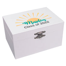 Personalized Ballerina Jewelry Box - Retro Sunburst