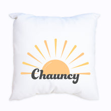 Personalized Throw Pillow - Retro Sunburst