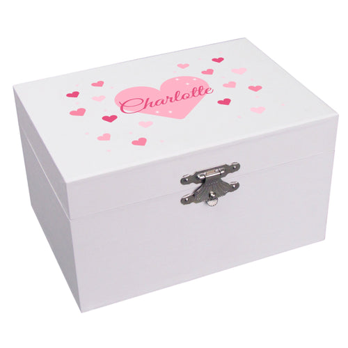 Personalized Ballerina Jewelry Box - Big Heart