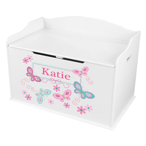 Personalized Safari Animals White Flip Stool