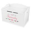 Personalized Safari Animals White Storage Step Stool