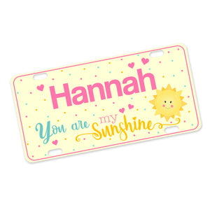 Pink Navy Florette License Plate