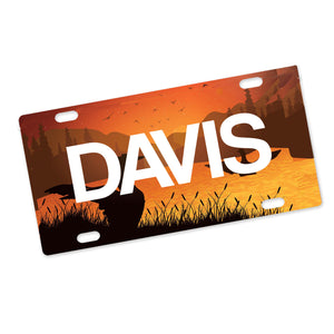 Racing Track License Plate