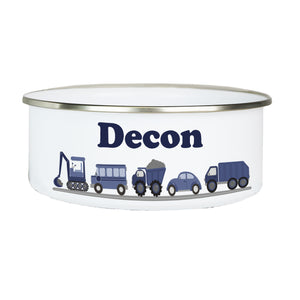 Personalized Bowl and Lid - Transportation