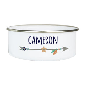 Personalized Bowl and Lid - Tribal Arrow Boy
