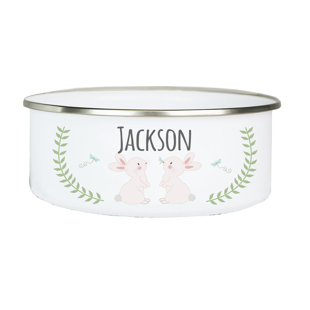 Personalized Bowl and Lid - Classic Bunny