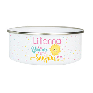 Personalized Bowl and Lid - You Are My Sunshine