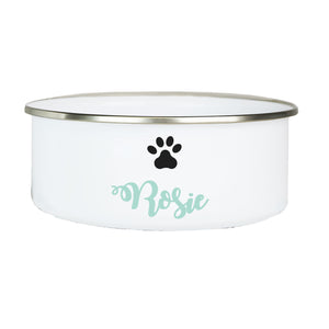 Personalized Bowl and Lid - Paw Print