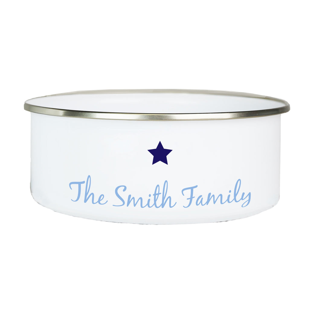 Personalized Bowl and Lid - Blue Star