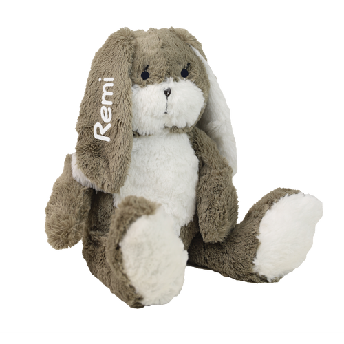 Embroidered Plush Bunny Rabbit - grey