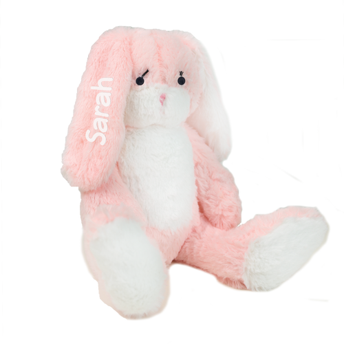 Embroidered Pink Plush Bunny Rabbit