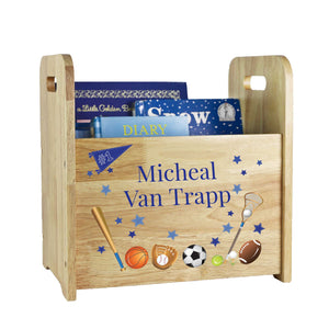 Personalized Natural Sports Book Caddy