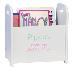 Personalized Girls With Name Only Book Holder And Rack