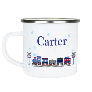 Personalized Enamel Camp Cup - Train