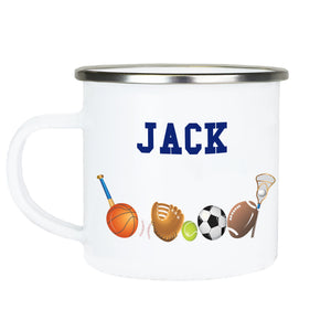 Personalized Enamel Camp Cup - Sports