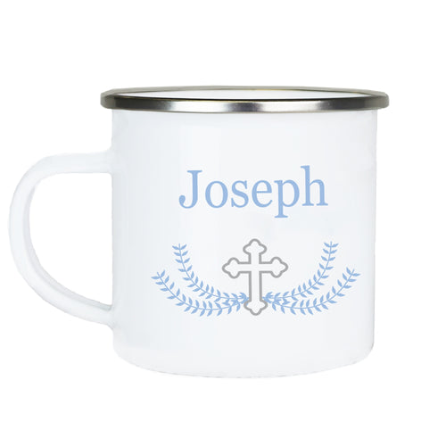 Personalized Enamel Camp Cup - Blue Cross