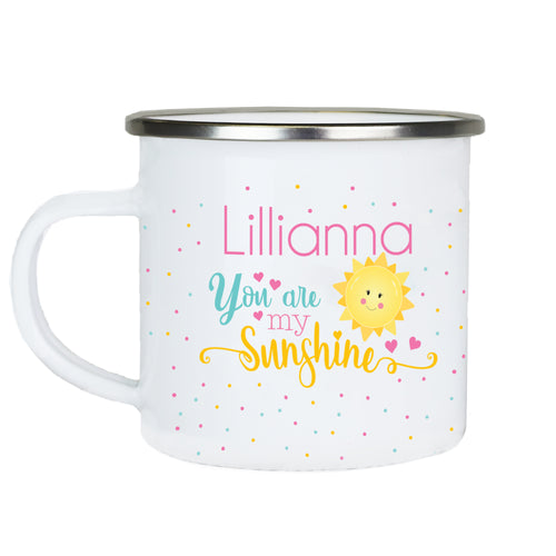 Personalized Enamel Camp Cup - You Are My Sunshine