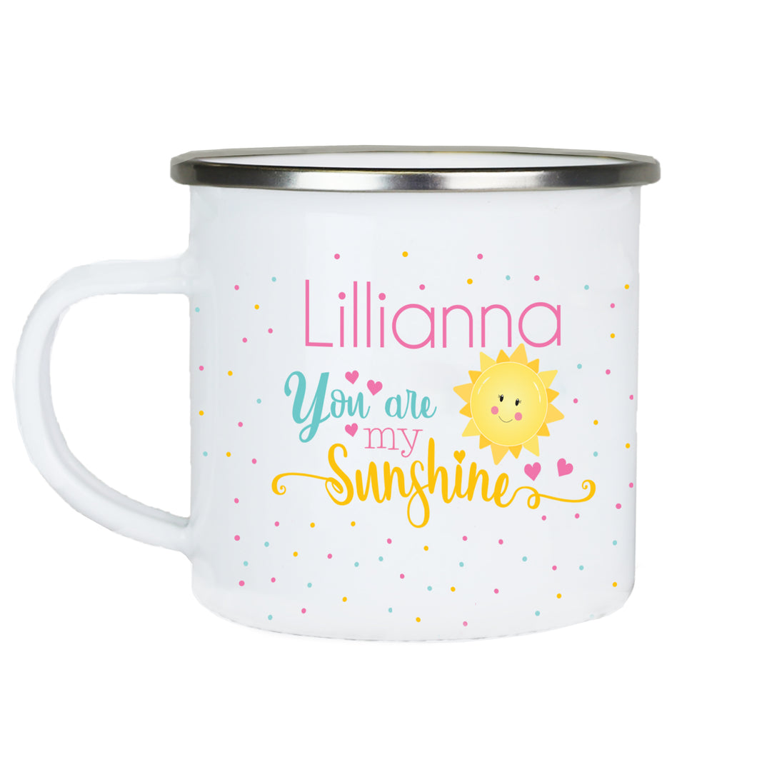 Personalized Enamel Camp Cup - You Are My Sunshine