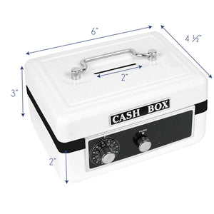 Personalized White Cash Box with Gymnastics design