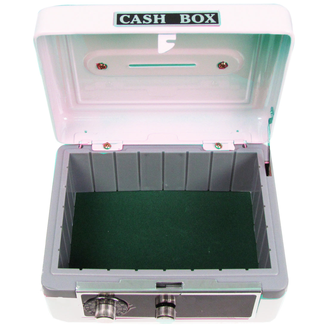 Personalized White Cash Box with Pink Tractor design