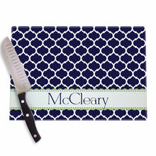 Navy Moroccan Personalized Cutting Board