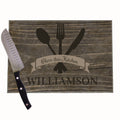 Spoon Fork Personalized Cutting Board