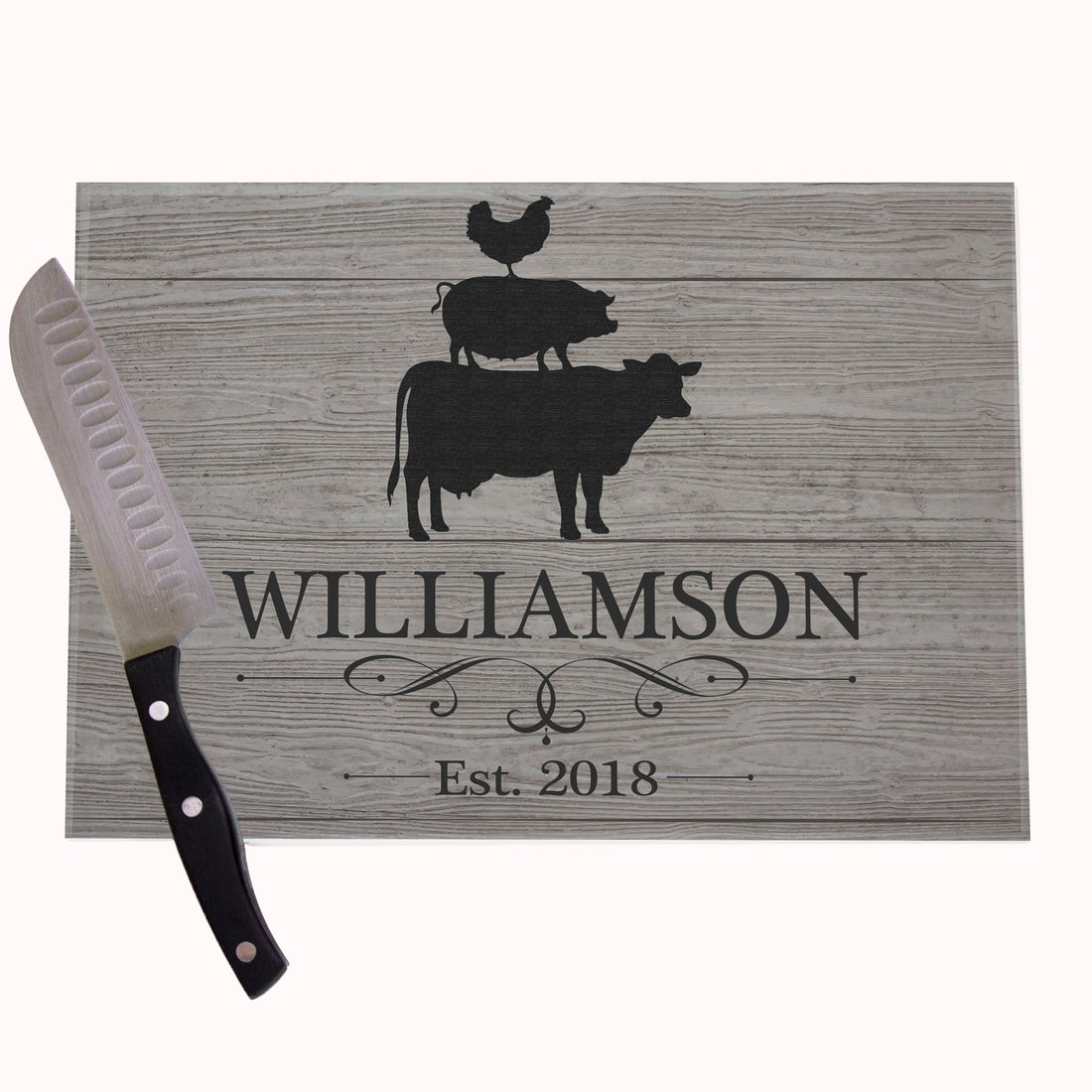 Chicken Pig Personalized Cutting Board