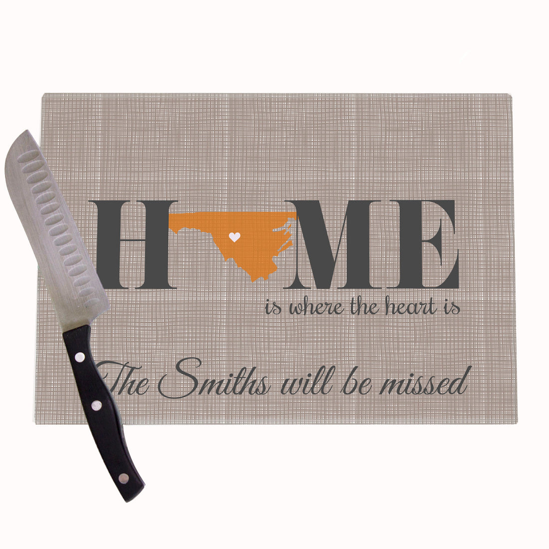 Home is where the heart is Cutting Board - Virginia - MyBambino.com