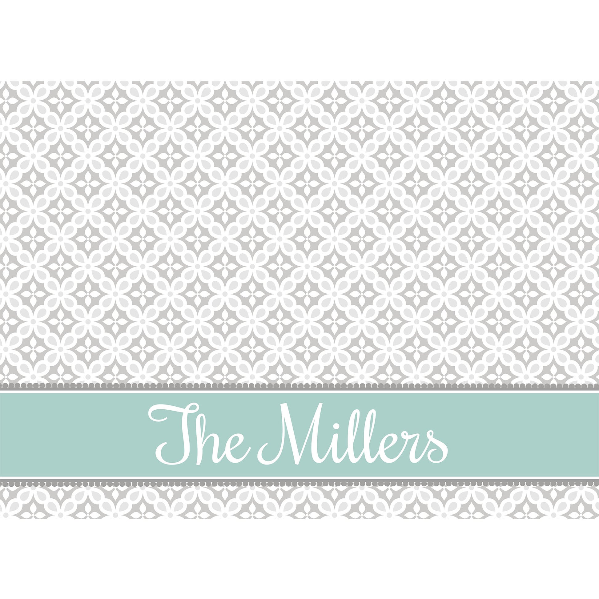Gray Florettes Personalized Cutting Board
