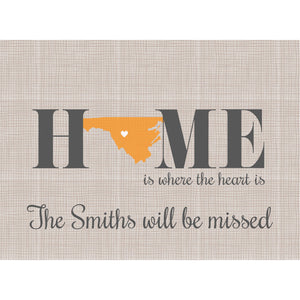 Personalized Virginia State Cutting Board