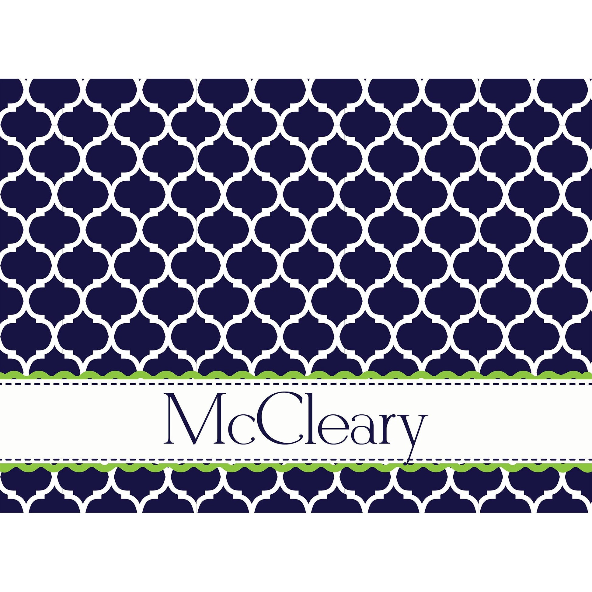 Navy Moroccan Personalized Cutting Board