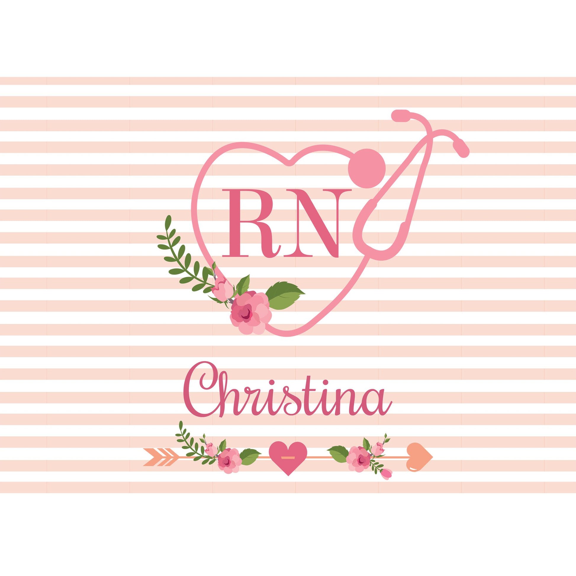 Personalized Nurse Blush Cutting Board