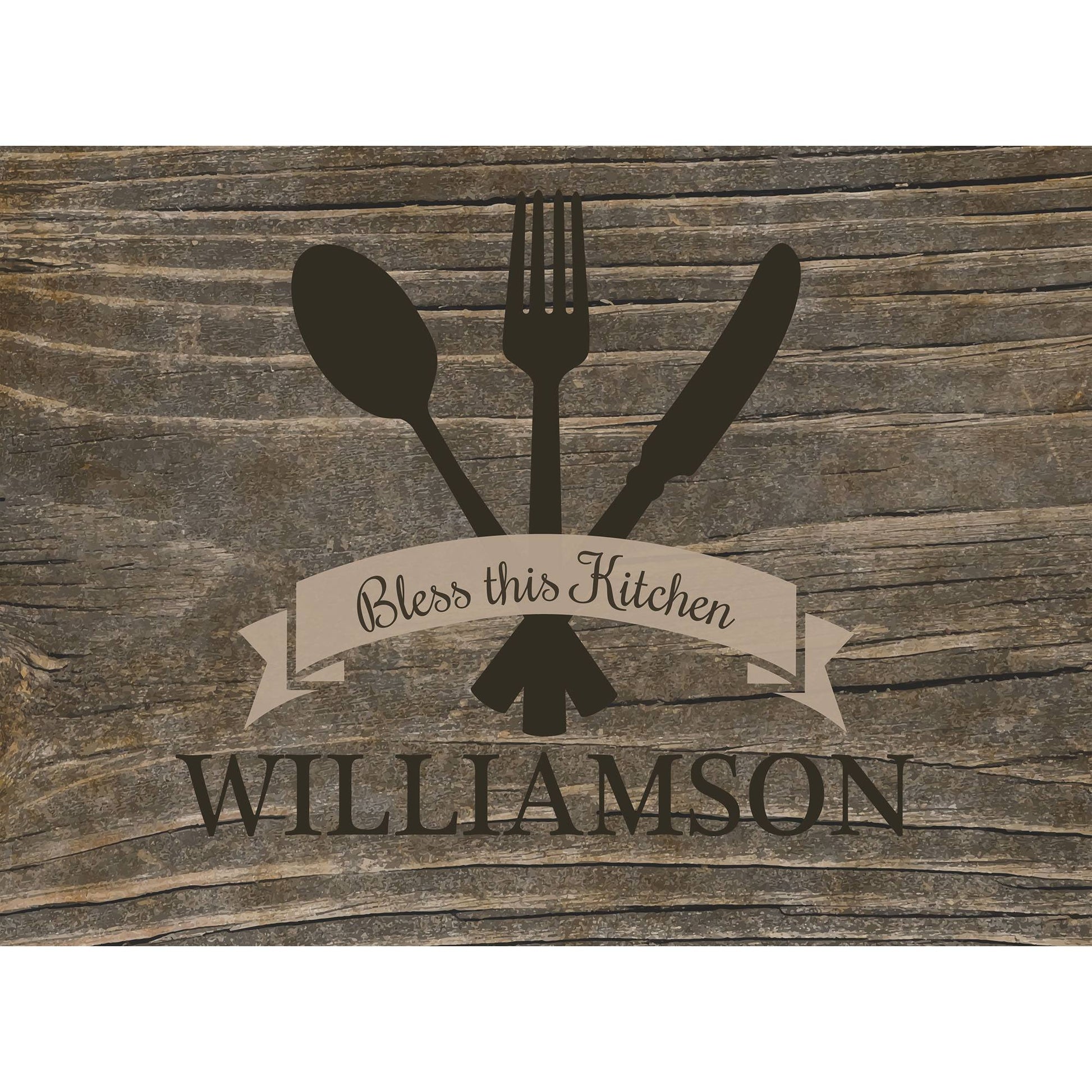 Spoon Fork Personalized Cutting Board