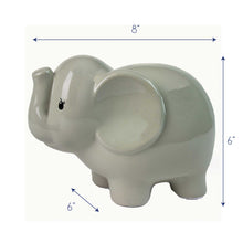 Boy Gray Personalized Elephant Bank