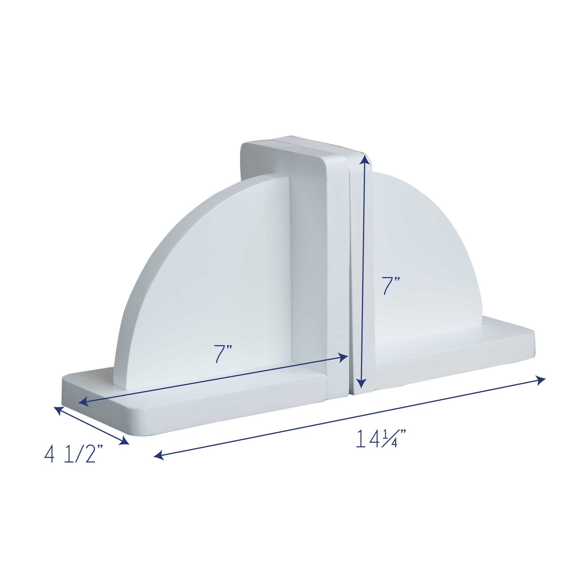 Personalized White Bookends with Lacrosse design