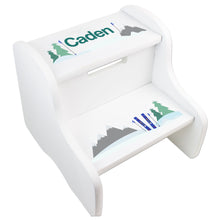 Child's White Mountain Ski Two Step Stool