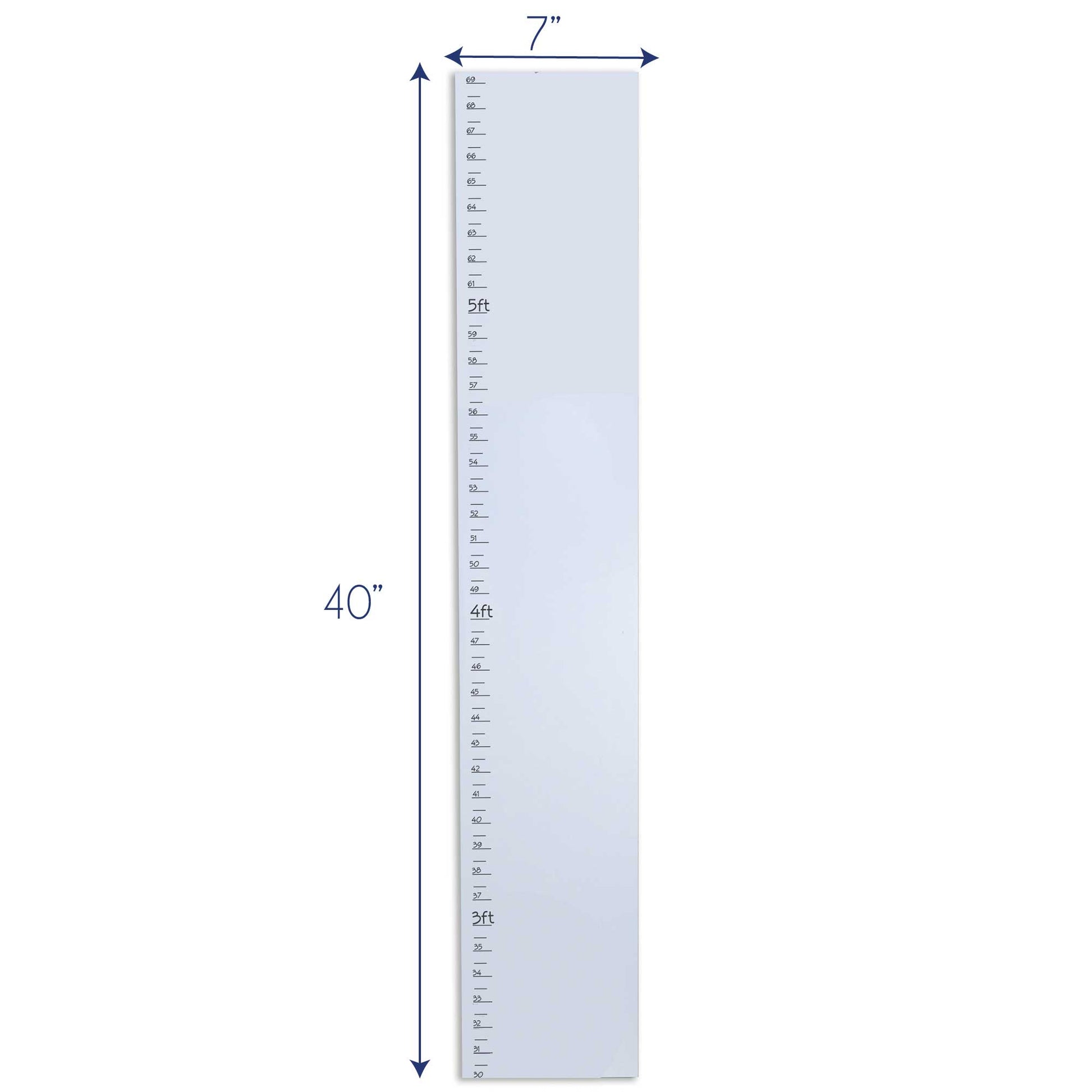 Personalized White Growth Chart With Gray Owl Design