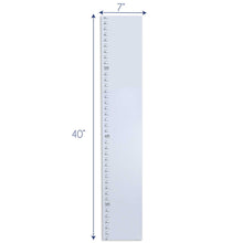 Personalized White Growth Chart With Stemmed Flowers Design