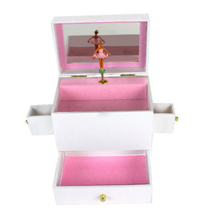 Dark Skin/Hair Mermaid Deluxe Musical Ballerina Jewelry Box
