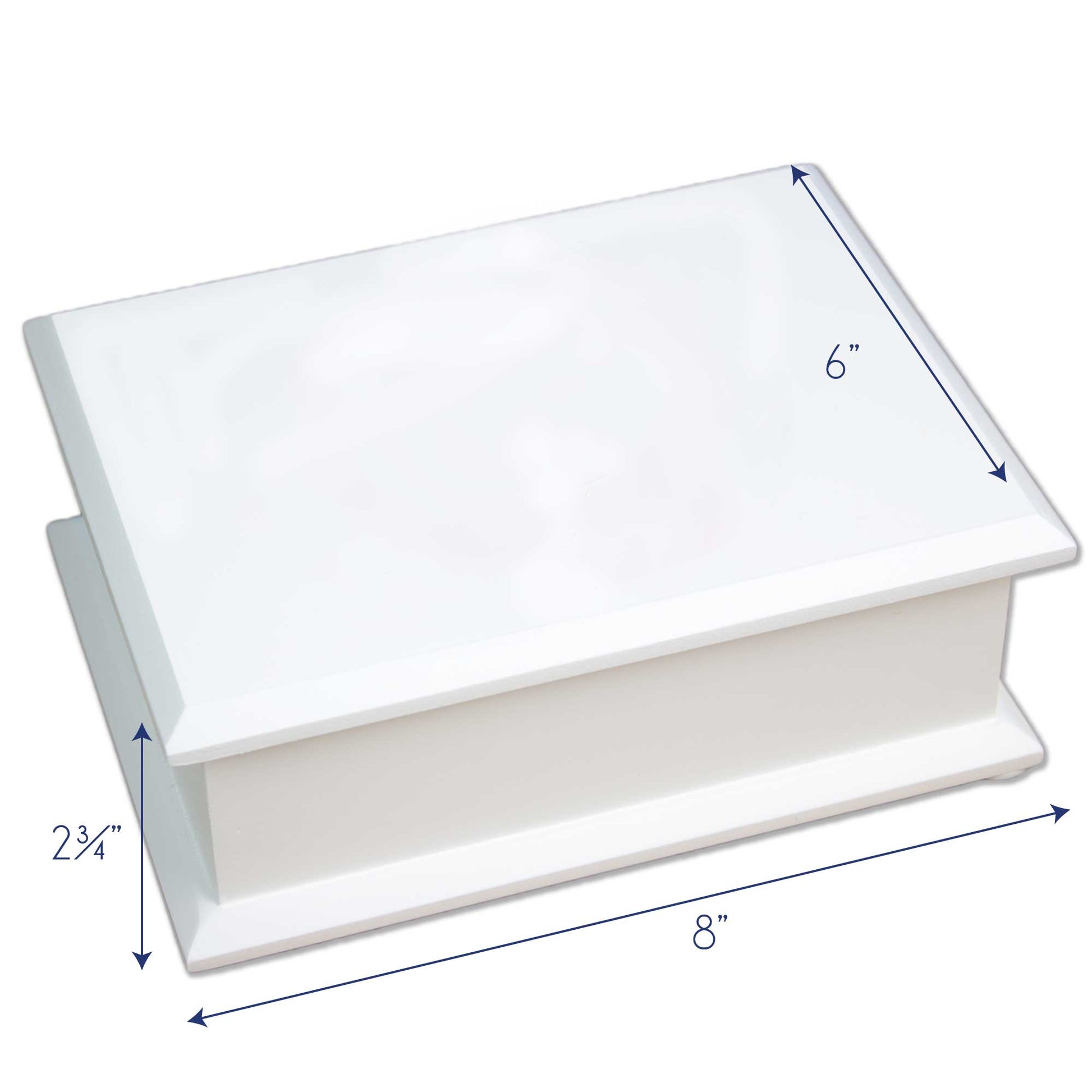 Lift Top Jewelry Box - Tea Party - back view