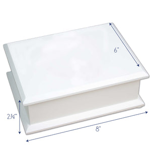 Personalized Light Gray Circle-Ii Design Lift Top Jewelry Box