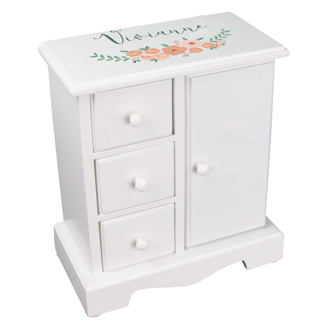Jewelry Armoire - Blush Spring Floral