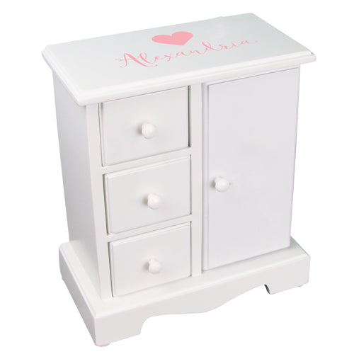 Jewelry Armoire - Pink Heart