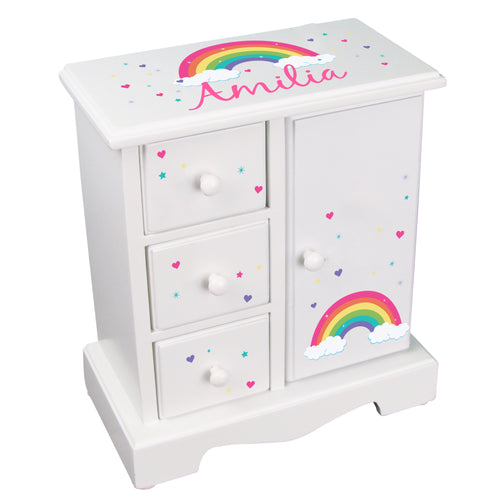 Jewelry Armoire - Bright Rainbow