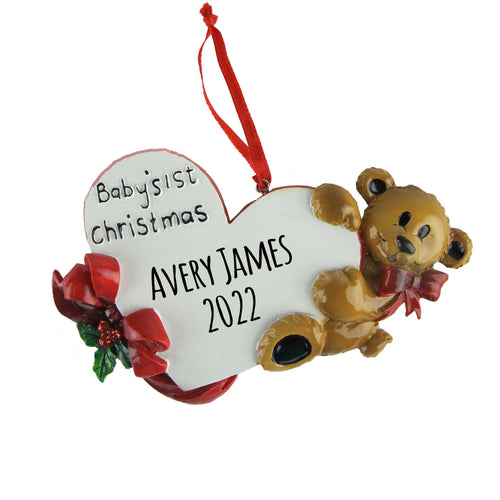 Personalized Ornament - Bear 1st Christmas