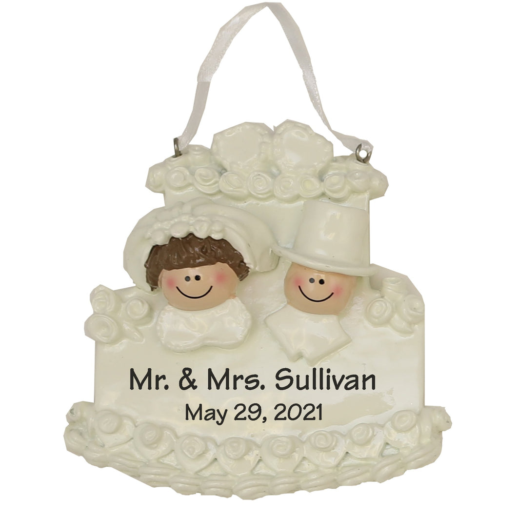Personalized Ornament - Wedding Cake