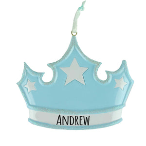 Personalized Ornament - Blue Crown