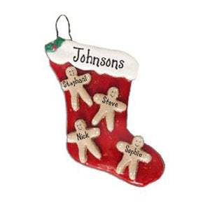 Personalized Ornament - Gingerbread Stocking